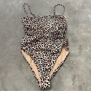 New! Victoria’s Secret ruched leopard one piece swimsuit nwot 37157